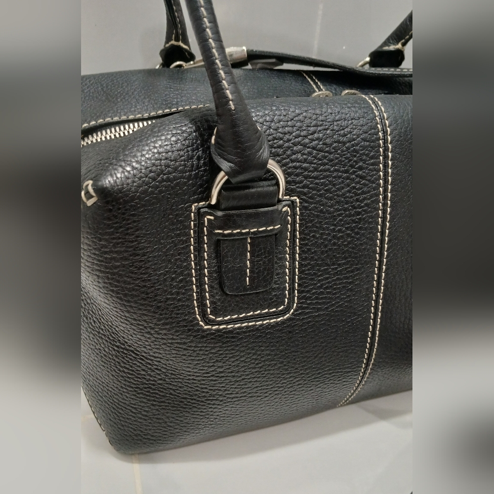 SALE 🛑 TOD'S Vintage Leather 2way Mini Boston Bag With Strap EUC - Picture 4 of 16